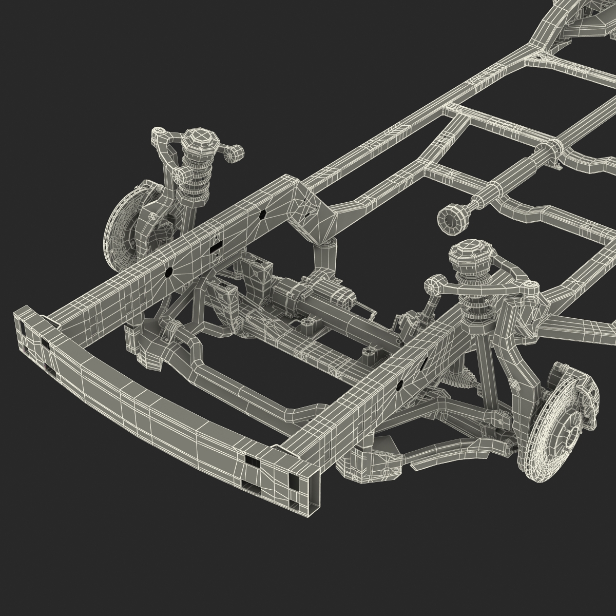 3D Sedan Chassis Drivetrain 2