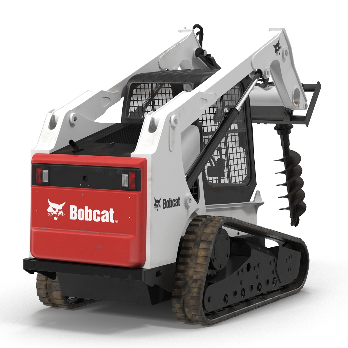 3D model Compact Tracked Loader Bobcat with Auger