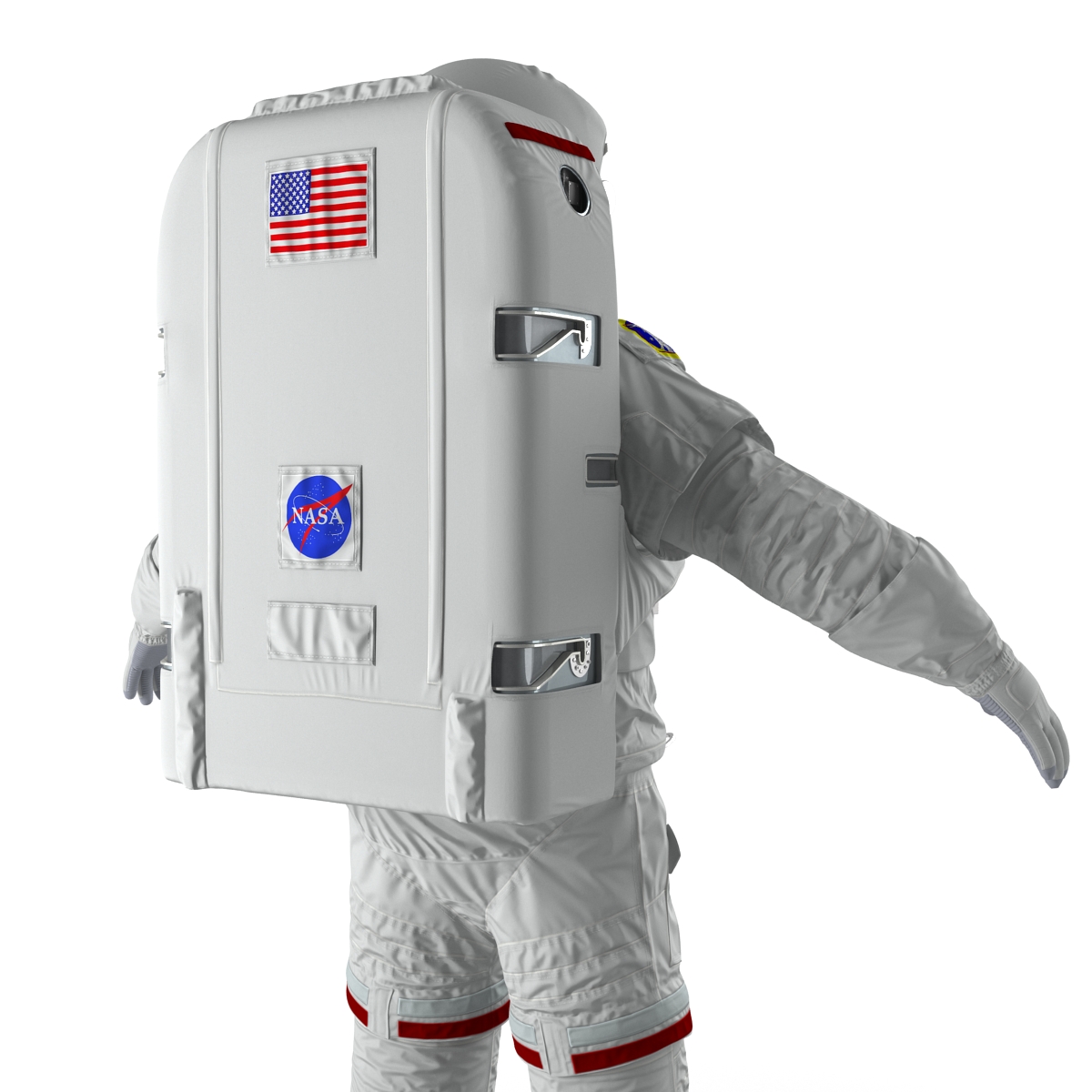 Astronaut Nasa Extravehicular Mobility Unit without Visor Rigged 3D model