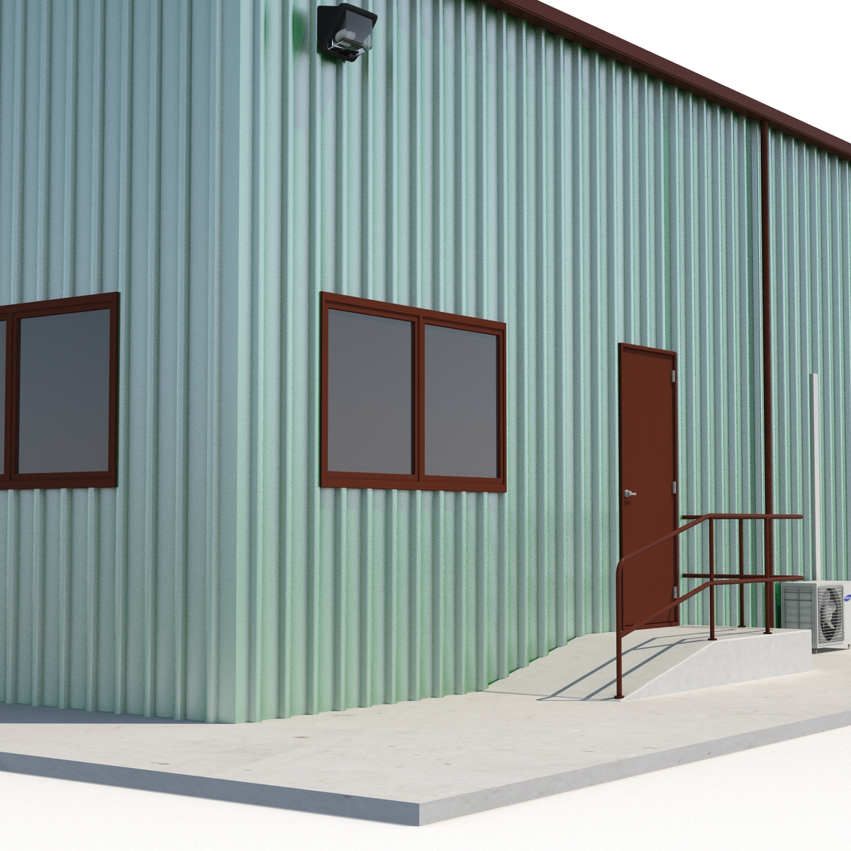 3D Warehouse Building 3 Green