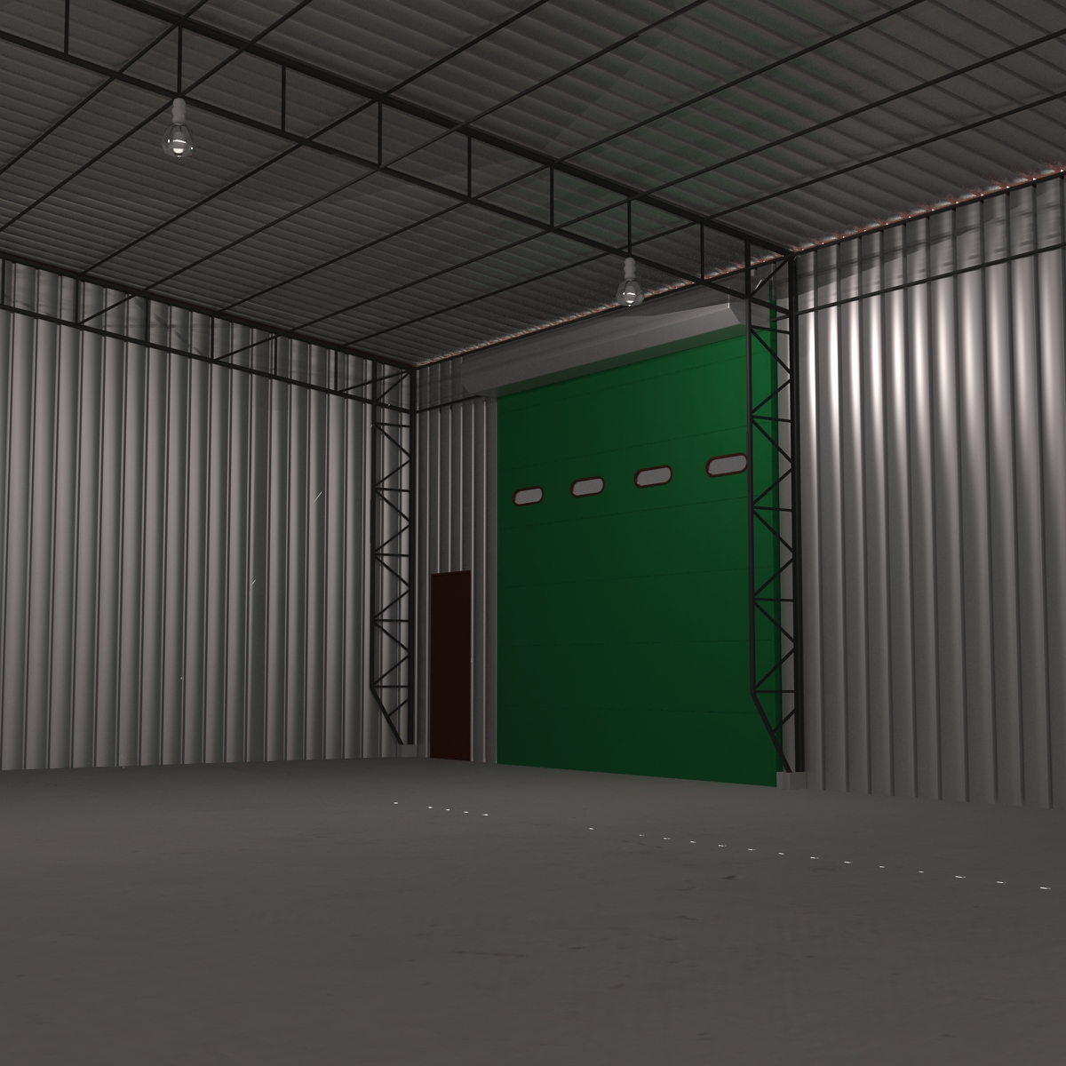 3D Warehouse Building 3 Green