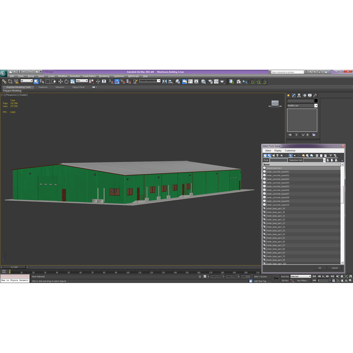 3D Warehouse Building 3 Green