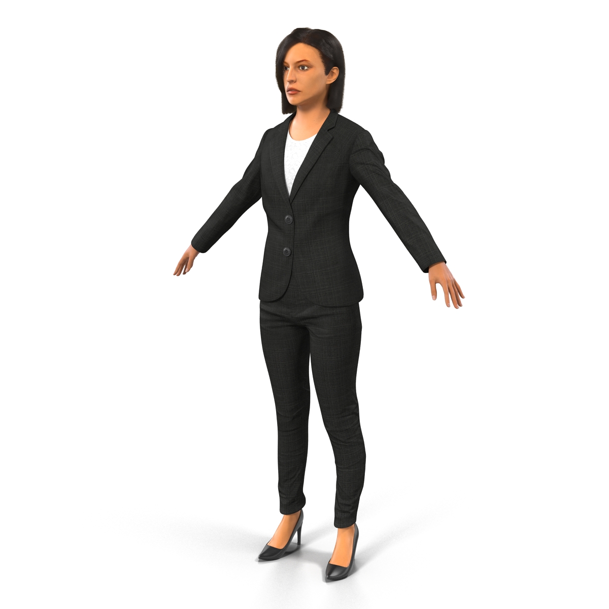 Business Woman Mediterranean Rigged 2 3D