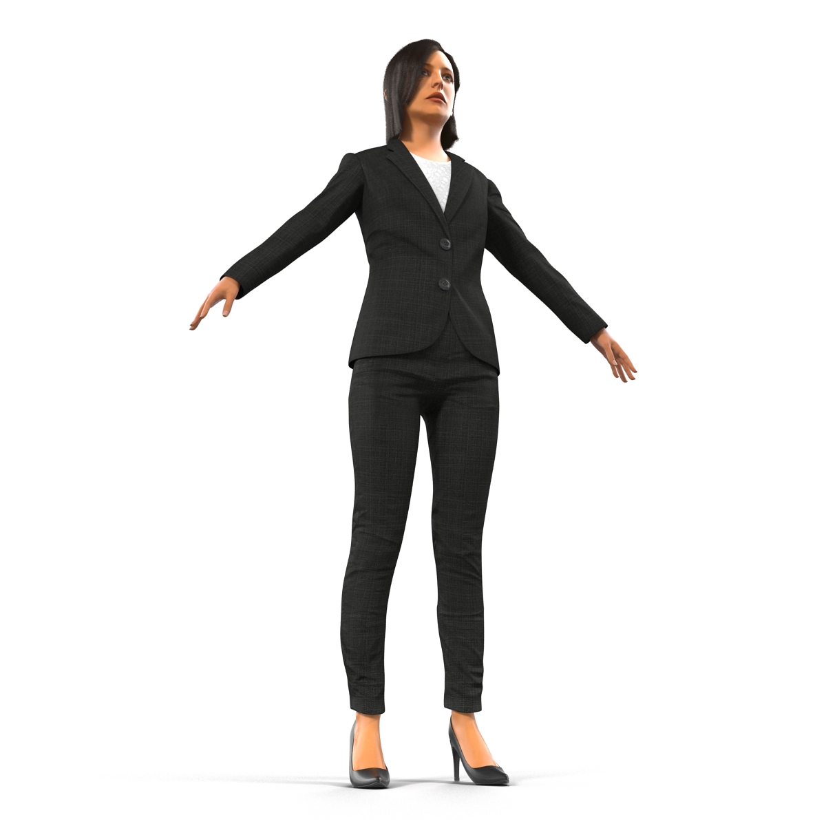 Business Woman Mediterranean Rigged 2 3D