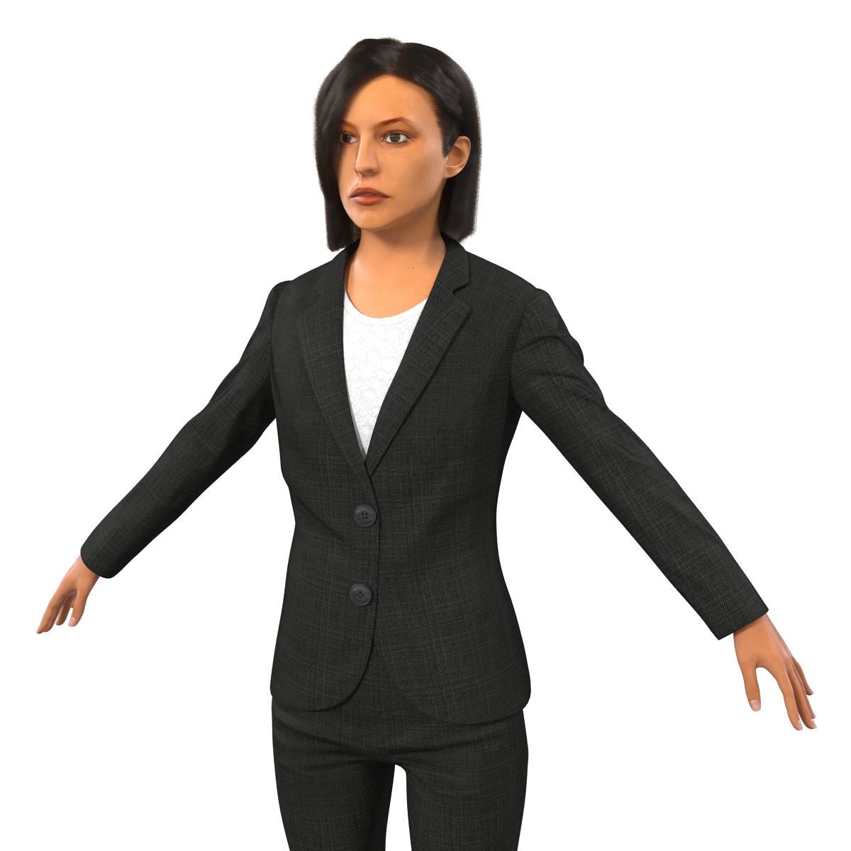 Business Woman Mediterranean Rigged 2 3D