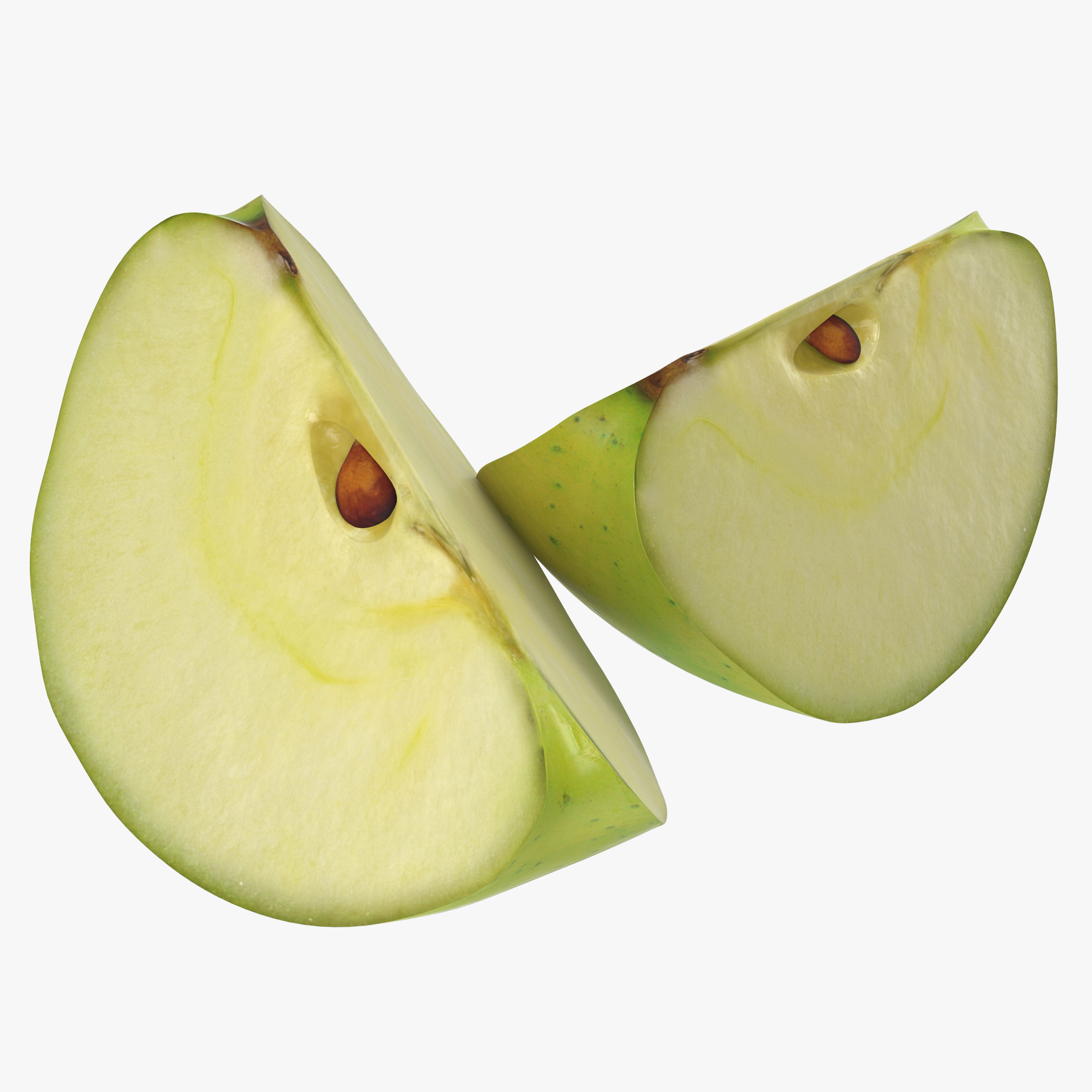 Green Apple Slice 3D