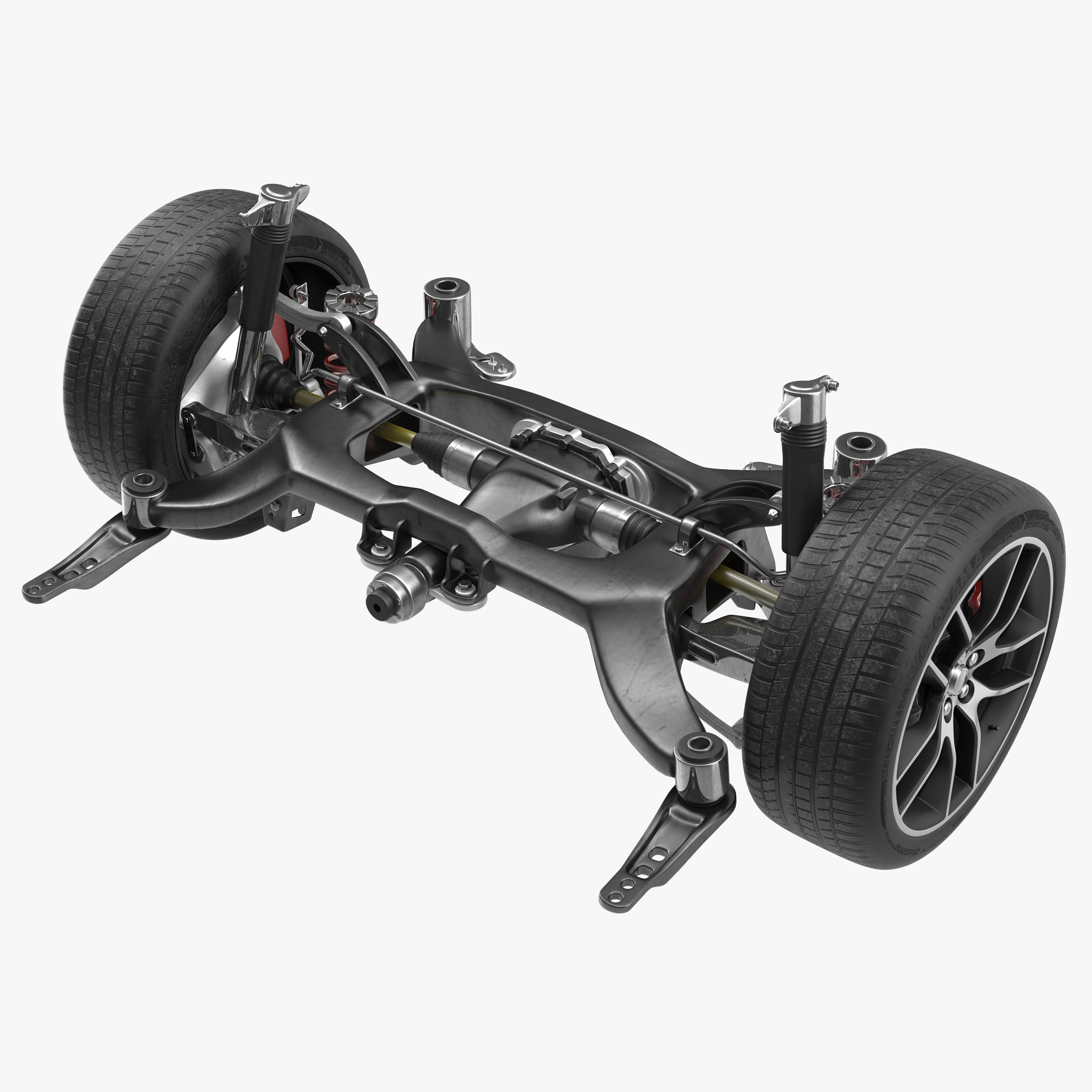 3D model Sedan Back Axle