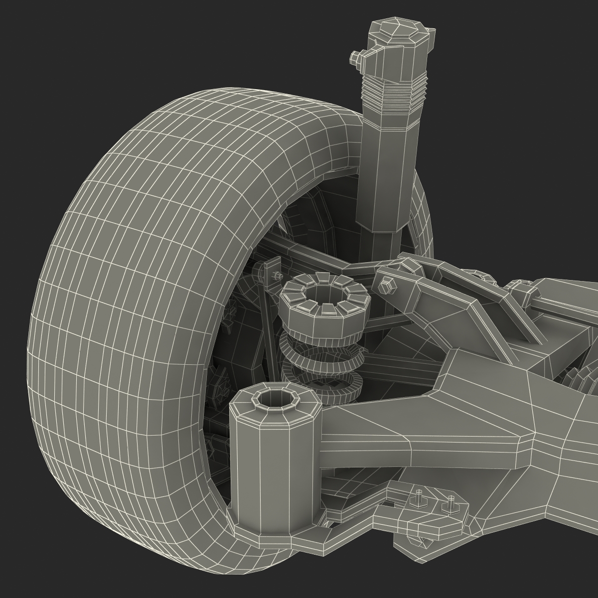 3D model Sedan Back Axle