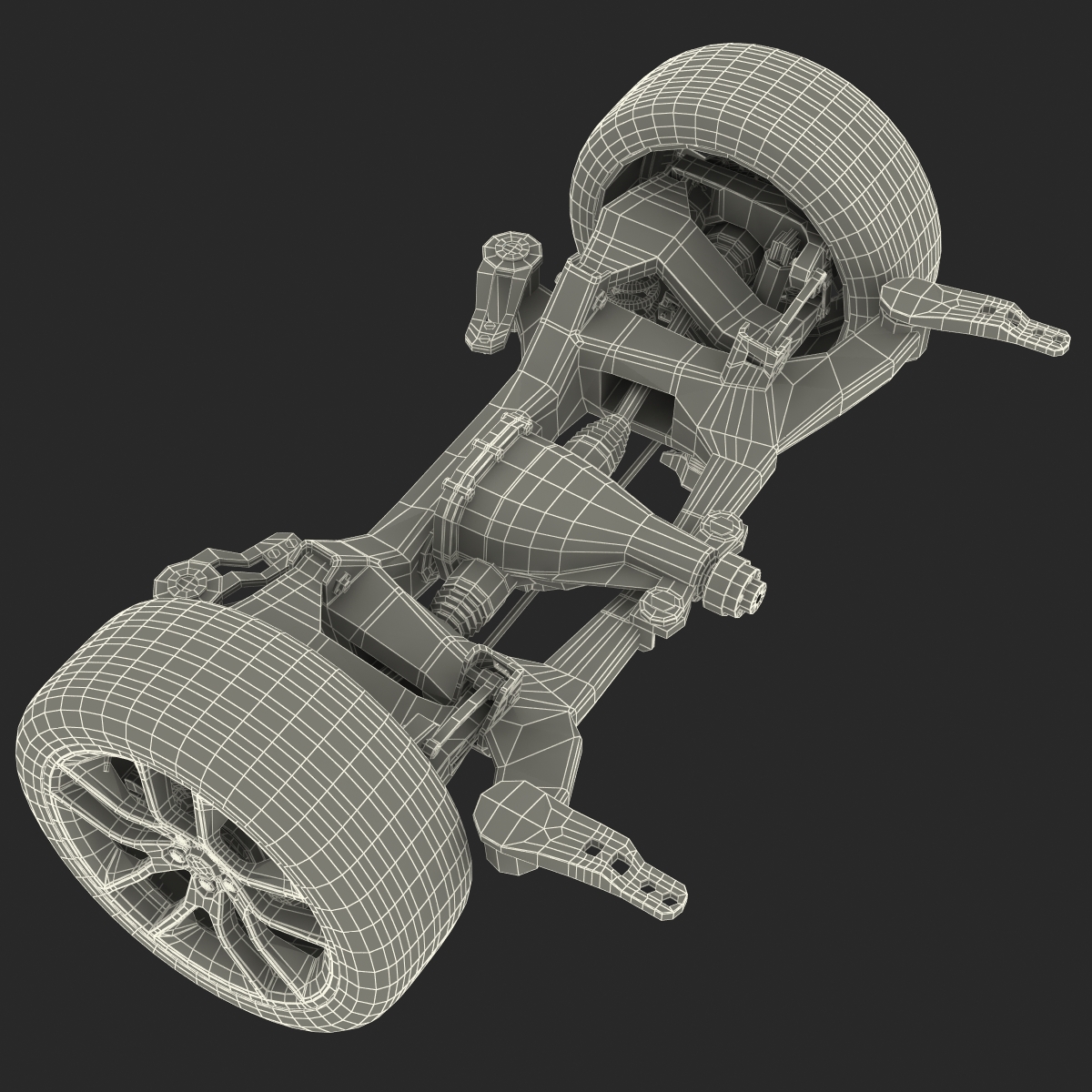 3D model Sedan Back Axle