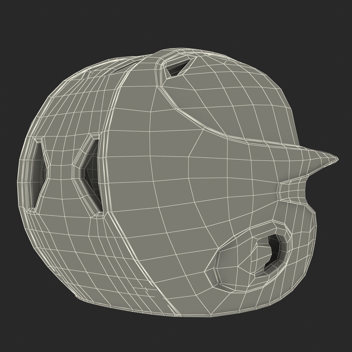 Batting Helmet 3 Generic 3D model