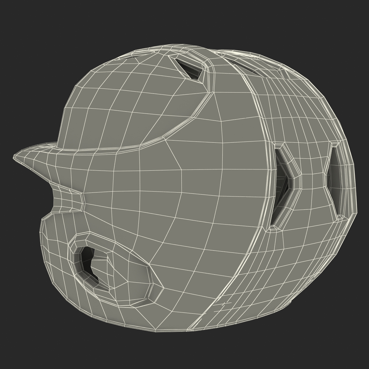 Batting Helmet 3 Generic 3D model