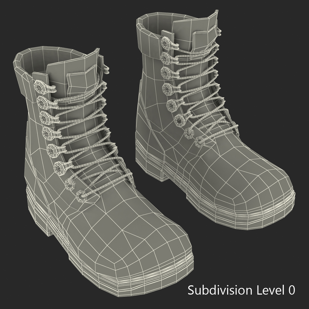 Military Boots 3D model