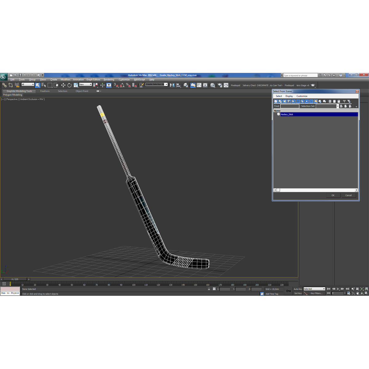 Goalie Hockey Stick Generic 3D