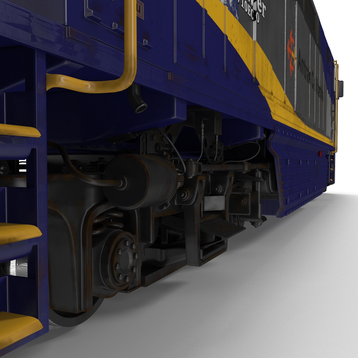 Passenger Double Deck Train Amtrak 3D model