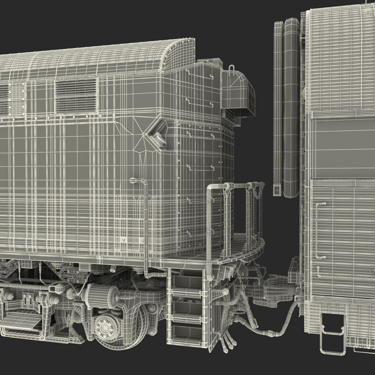 Passenger Double Deck Train Amtrak 3D model