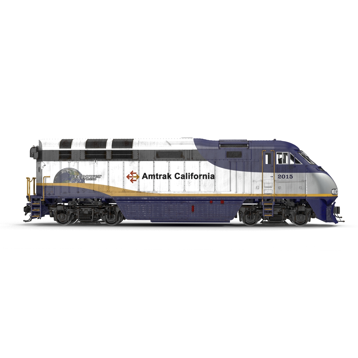 3D Diesel Electric Locomotive F59 PHI Amtrak