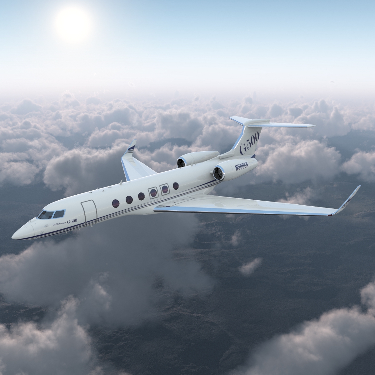 3D Business Jet Gulfstream G500 model