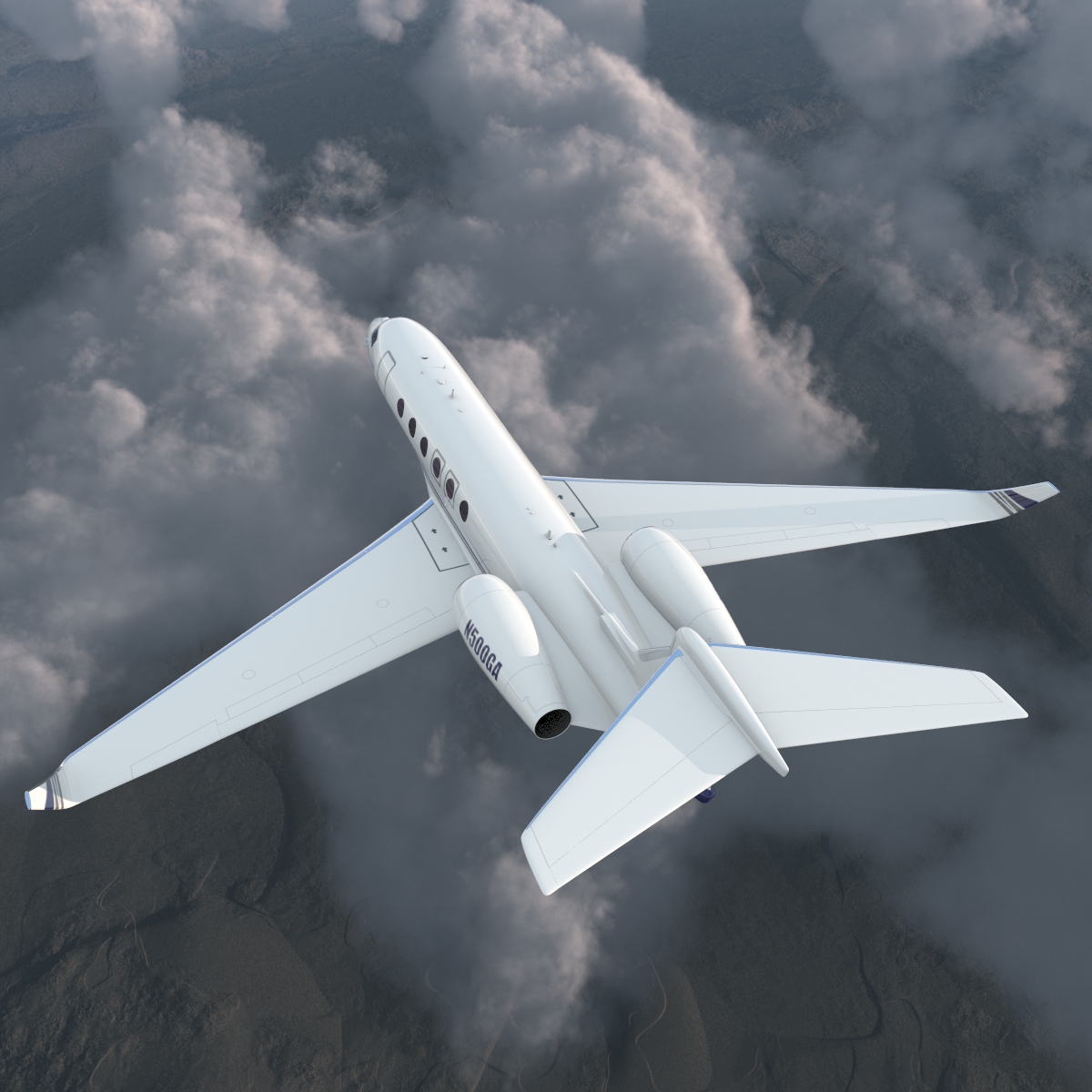 3D Business Jet Gulfstream G500 model