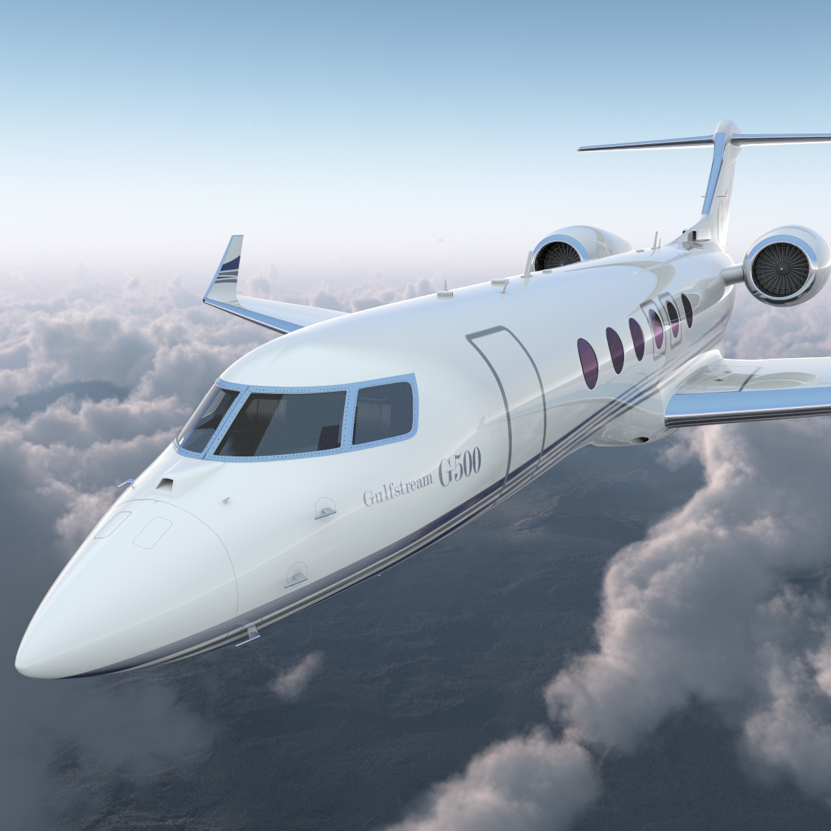 3D Business Jet Gulfstream G500 model