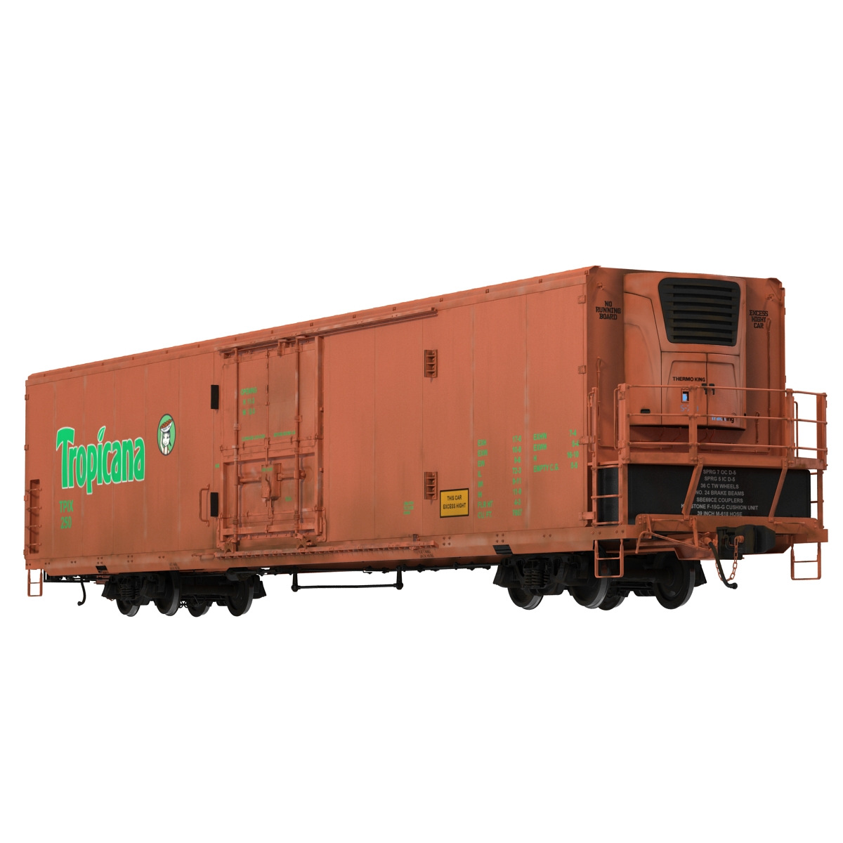 3D model Railroad Refrigerator Car