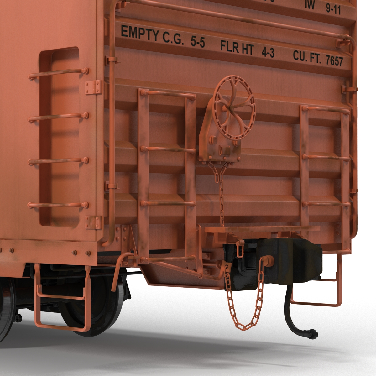 3D model Railroad Refrigerator Car