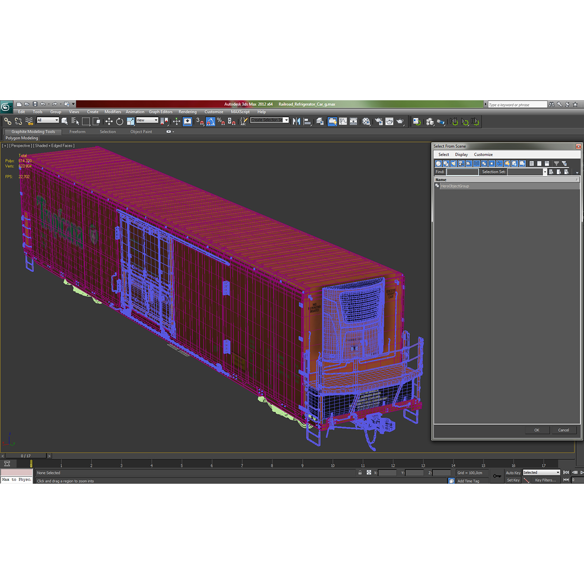 3D model Railroad Refrigerator Car