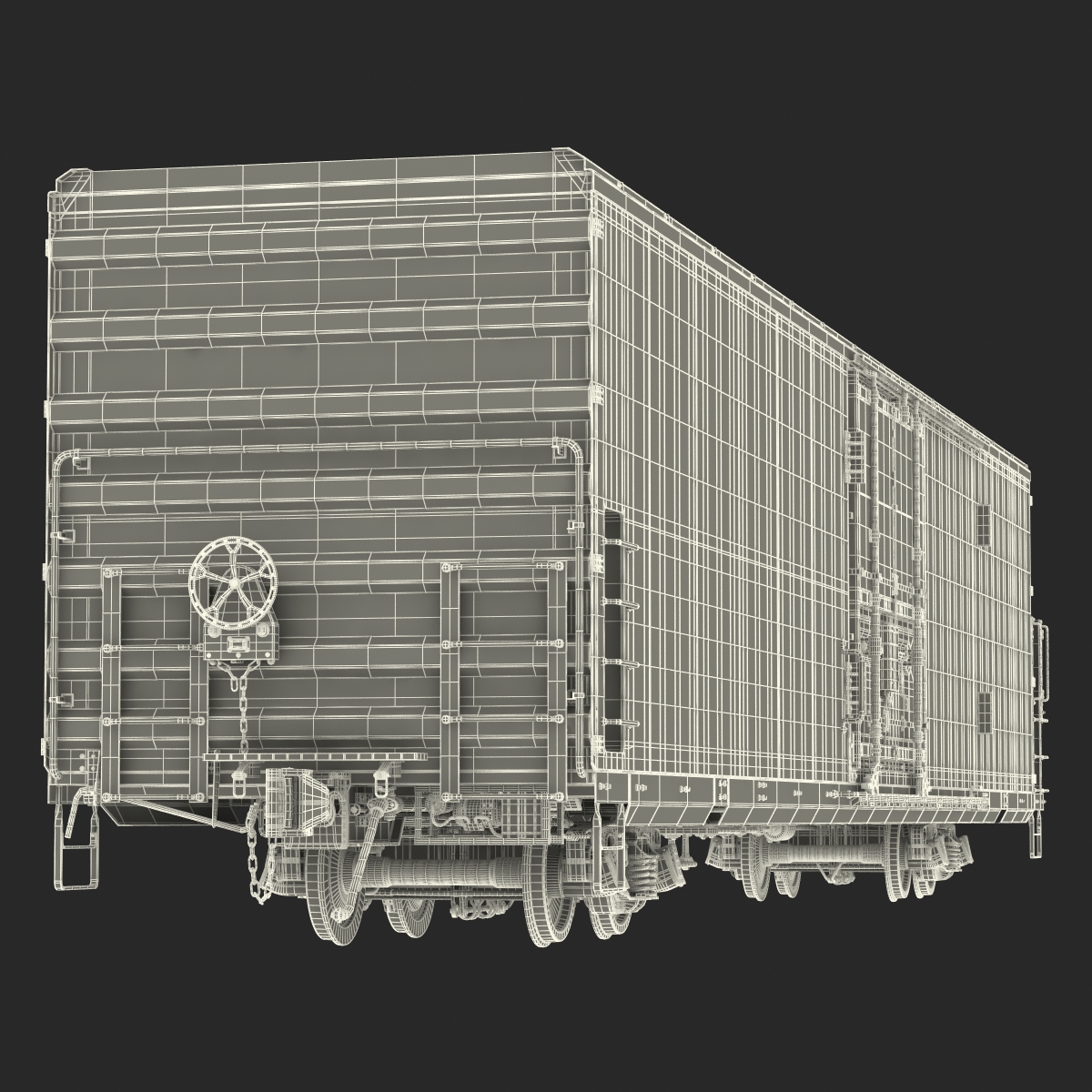 3D model Railroad Refrigerator Car