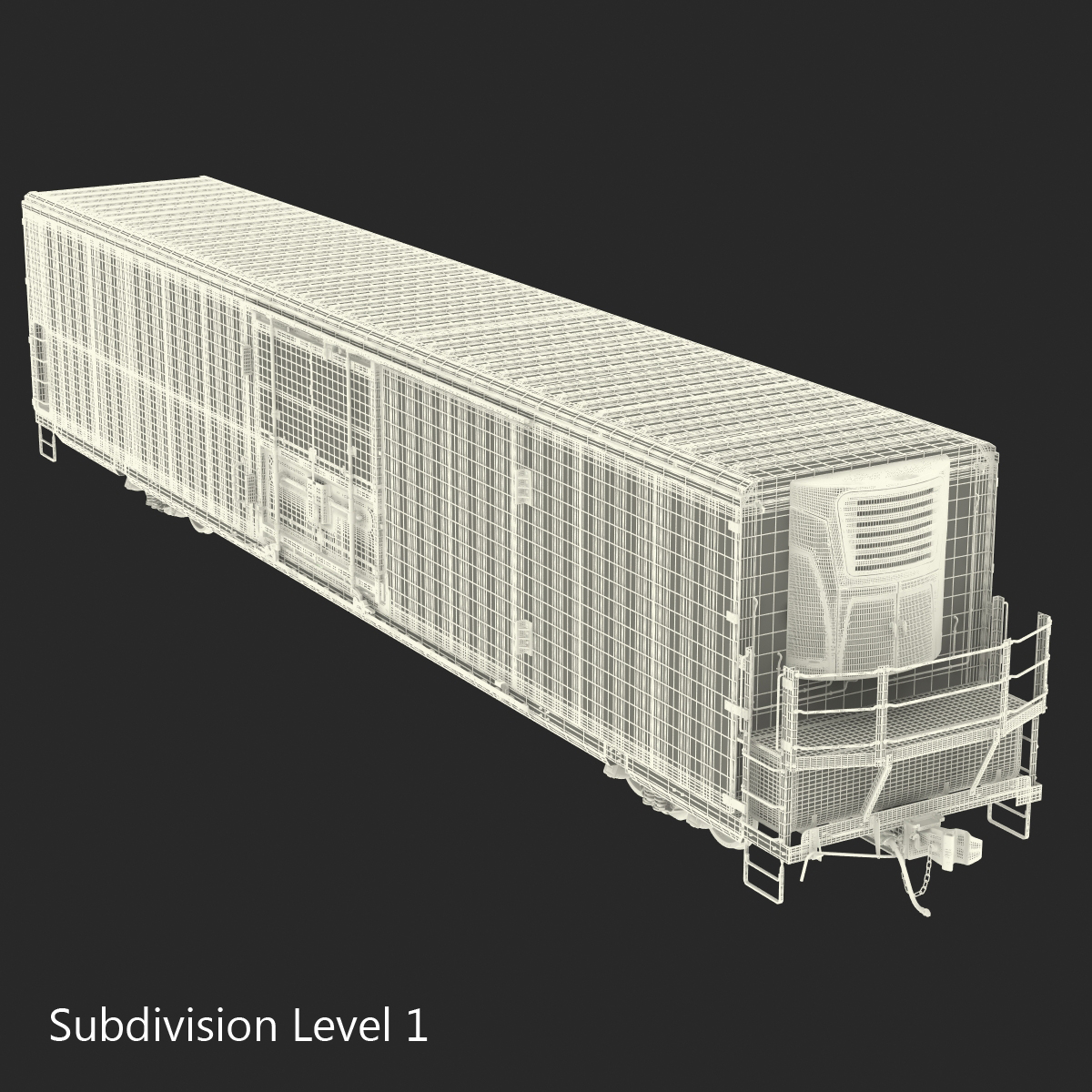 3D model Railroad Refrigerator Car CryoTrans