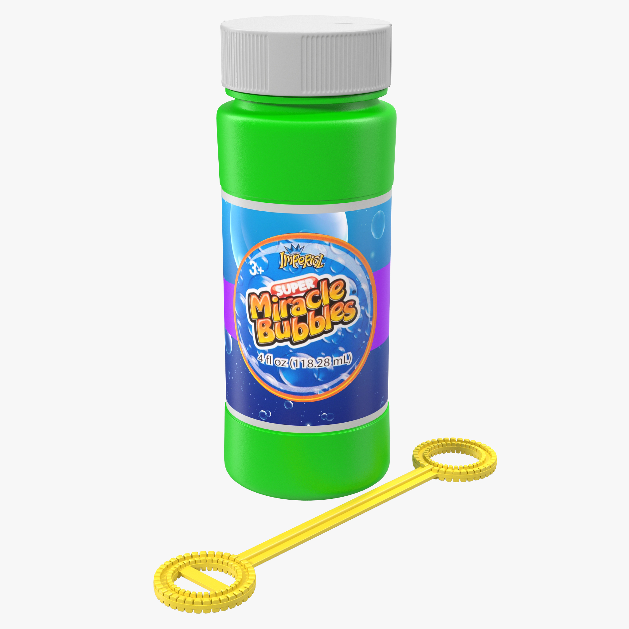 3D Bubbles Bottle and Wand model