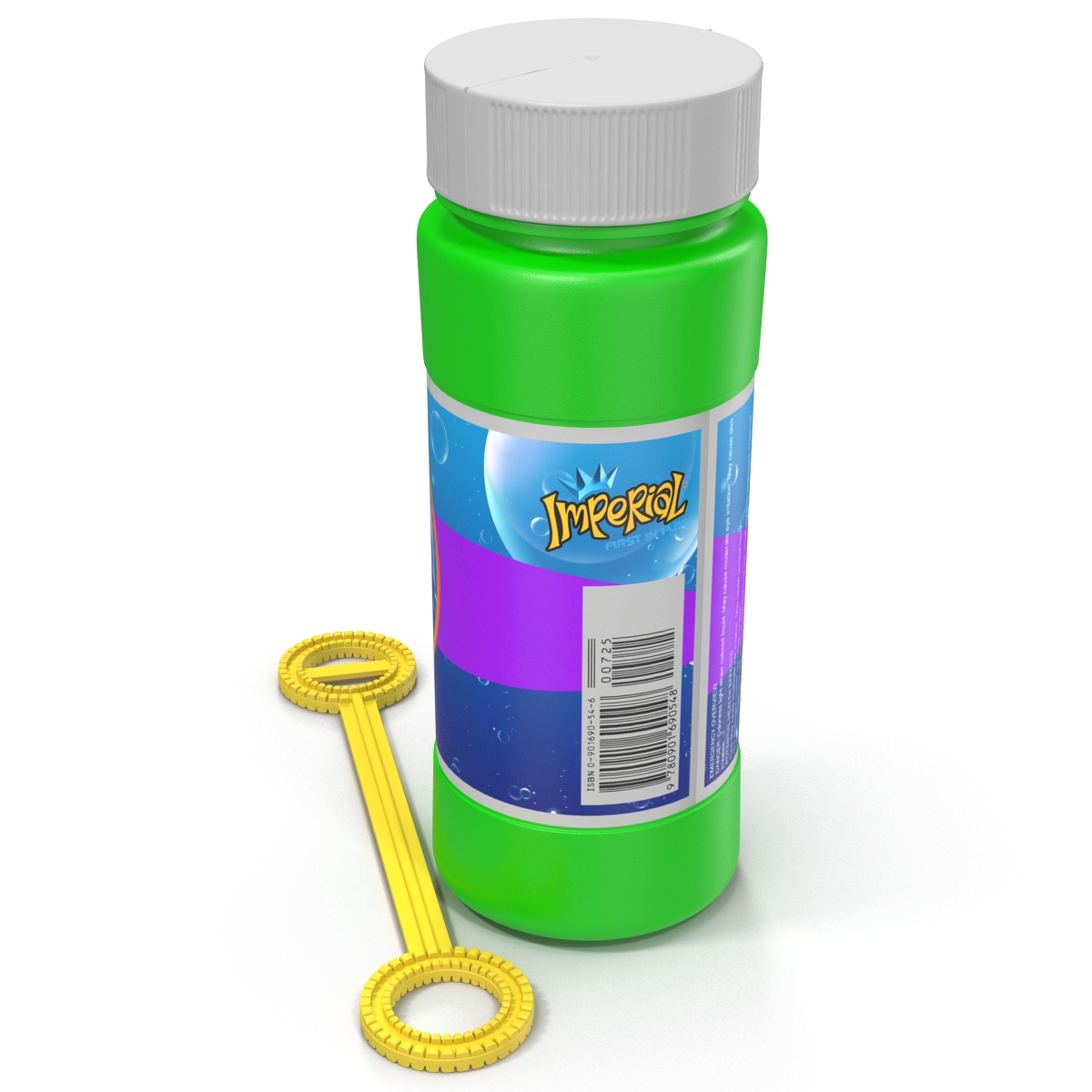 3D Bubbles Bottle and Wand model