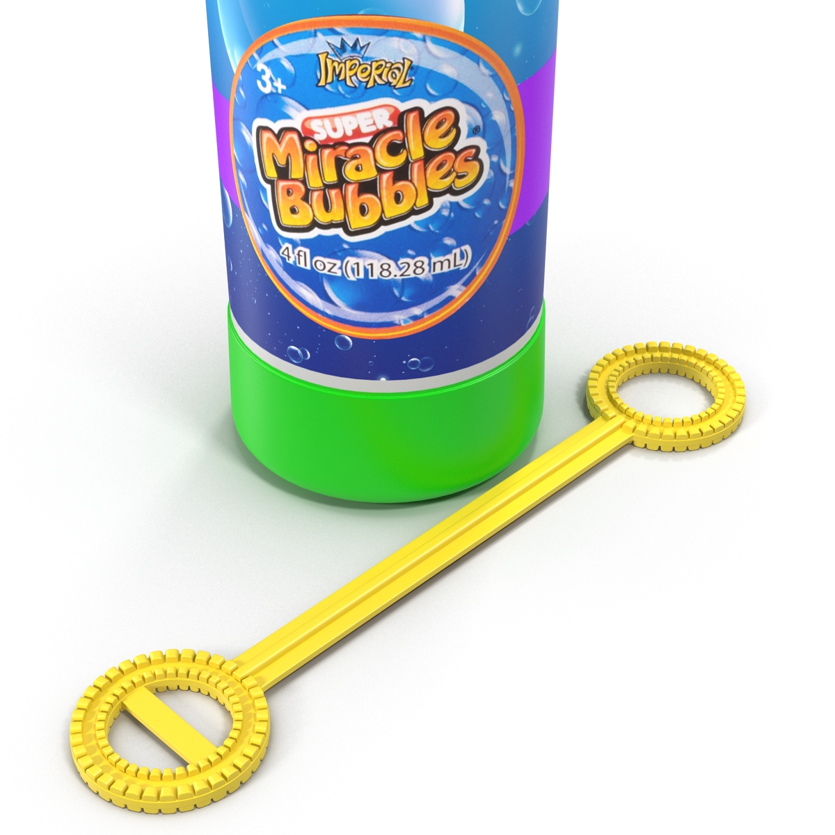 3D Bubbles Bottle and Wand model