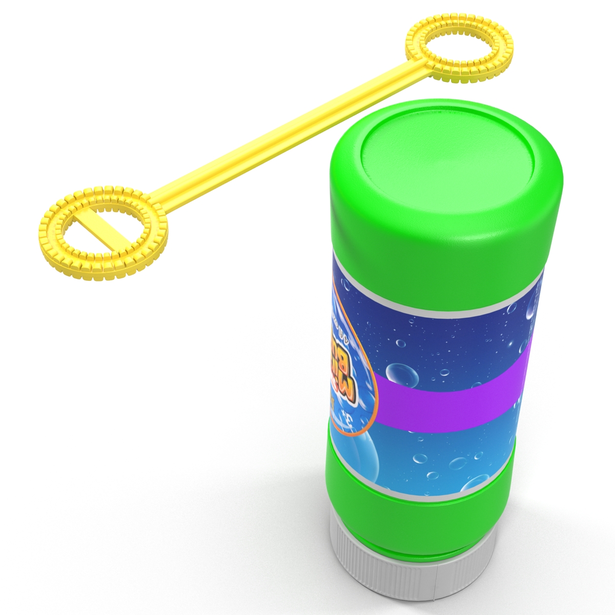 3D Bubbles Bottle and Wand model