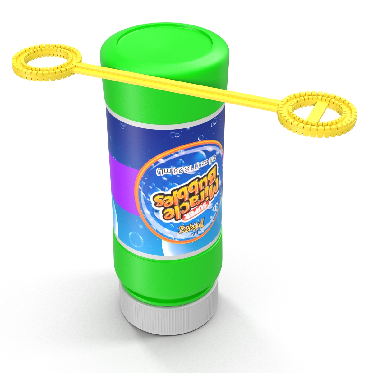 3D Bubbles Bottle and Wand model