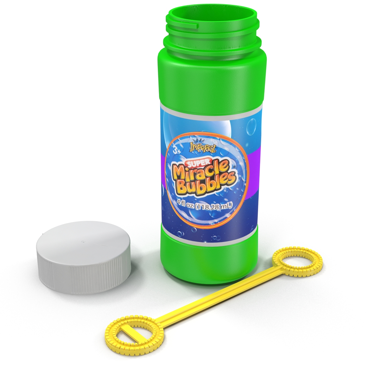 3D Bubbles Bottle and Wand model