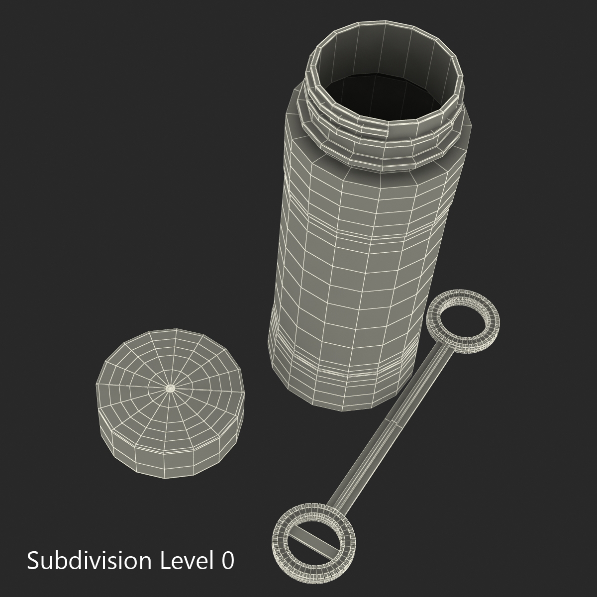 3D Bubbles Bottle and Wand model