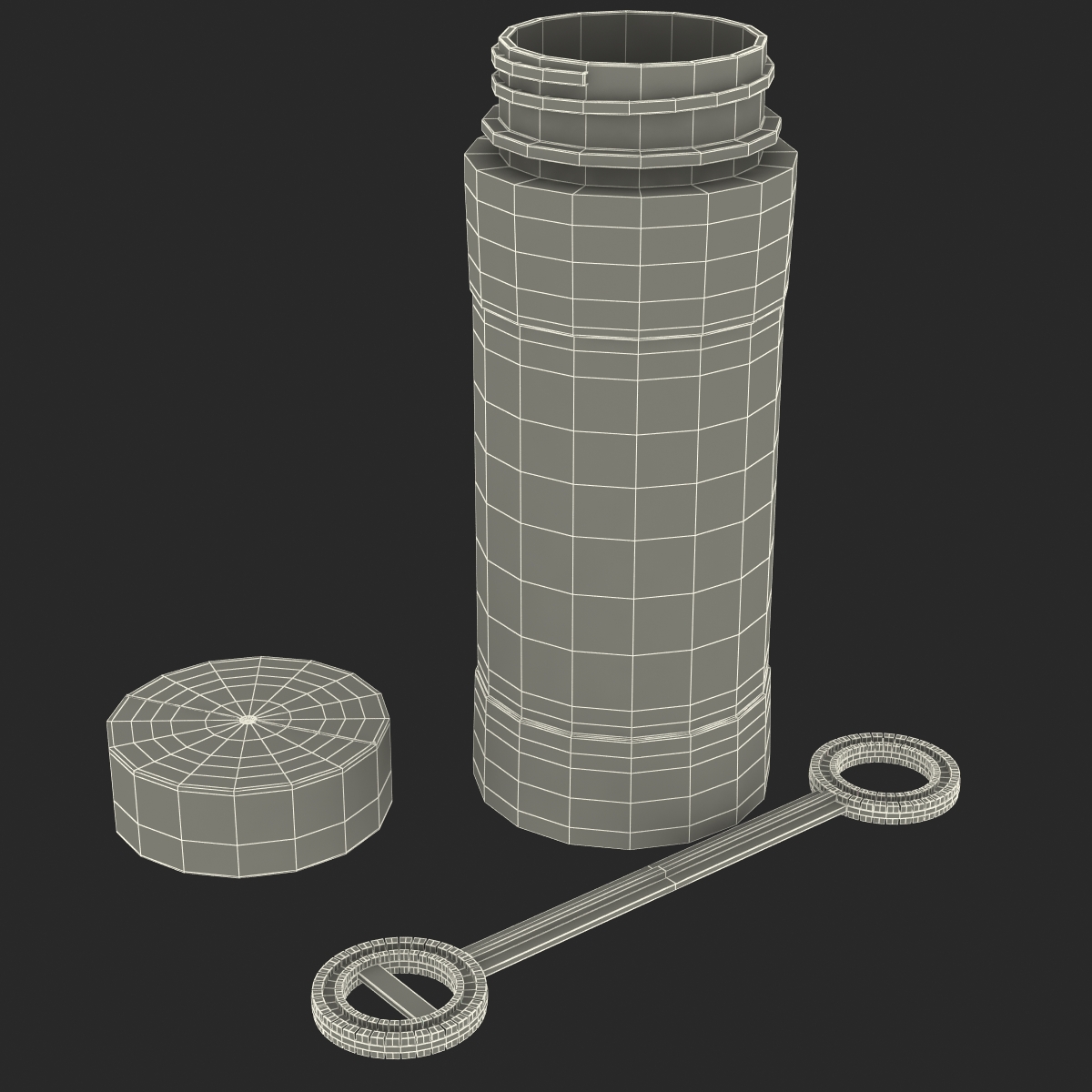 3D Bubbles Bottle and Wand model