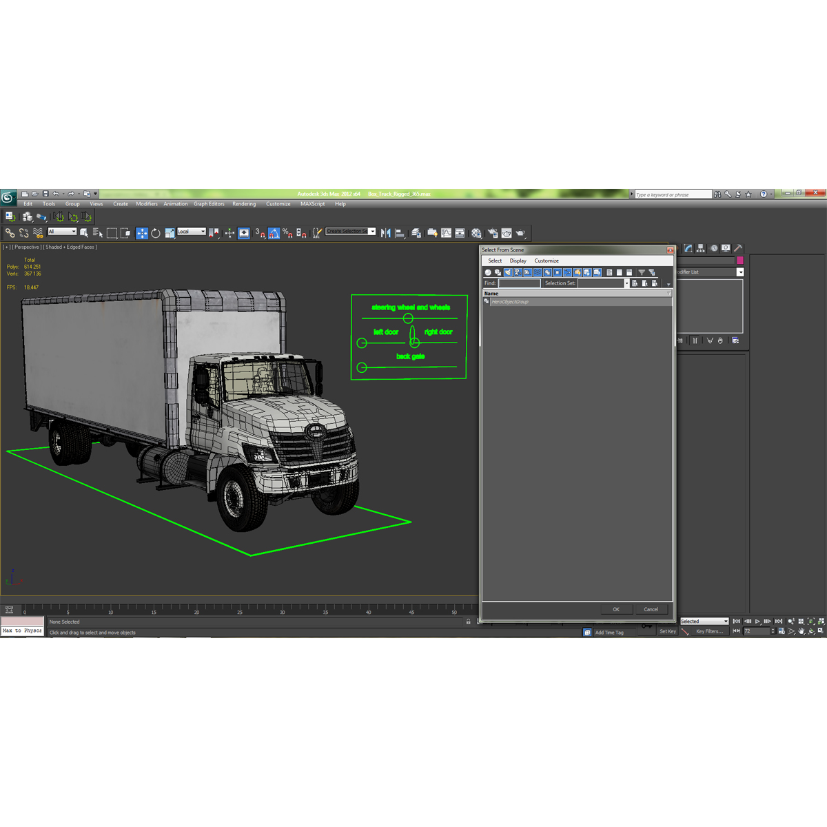 3D Box Truck Rigged