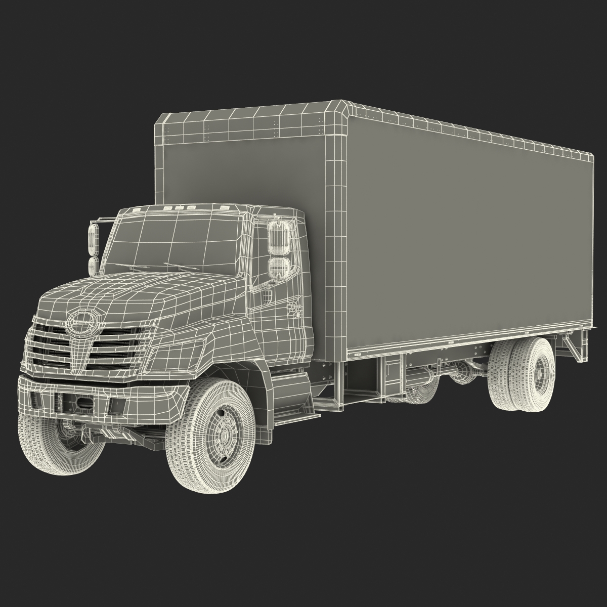 3D Box Truck Rigged