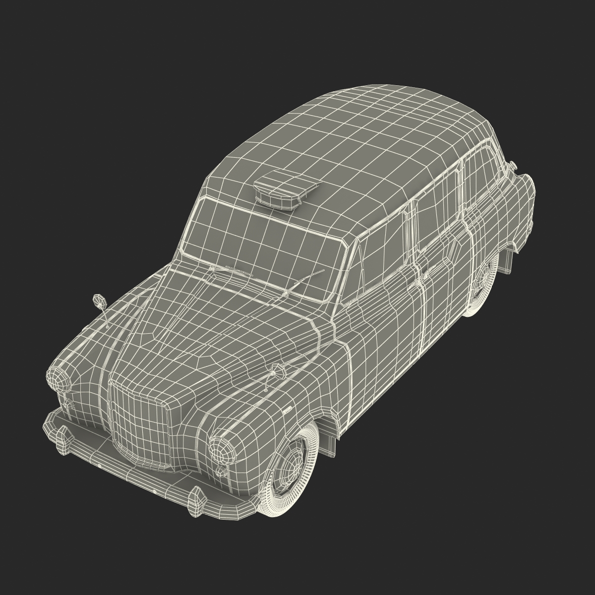 3D London Cab FX4 Rigged