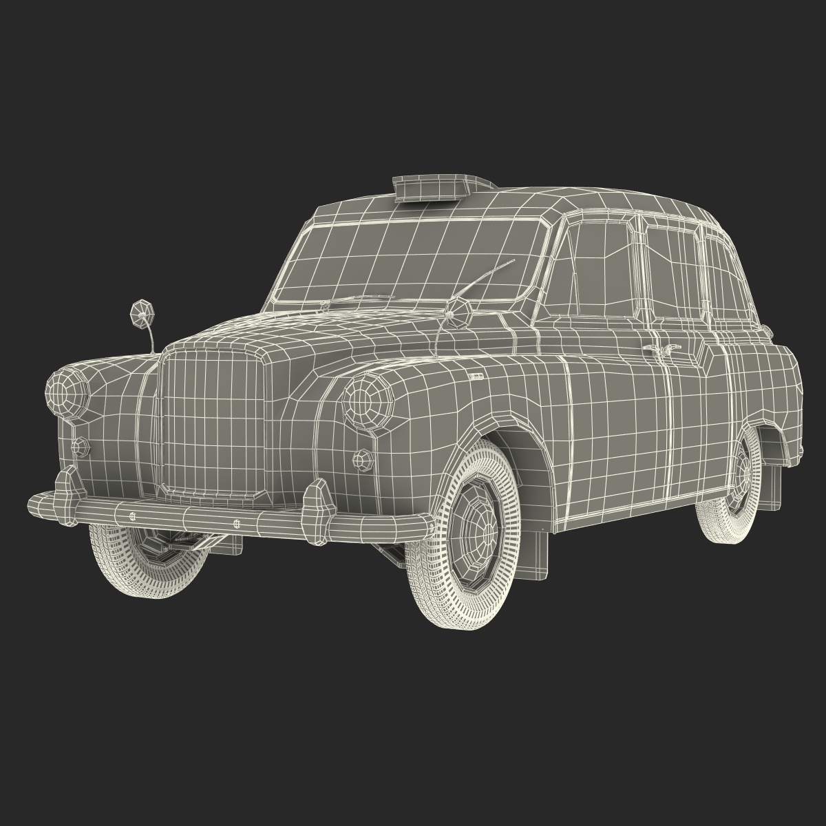 3D London Cab FX4 Rigged