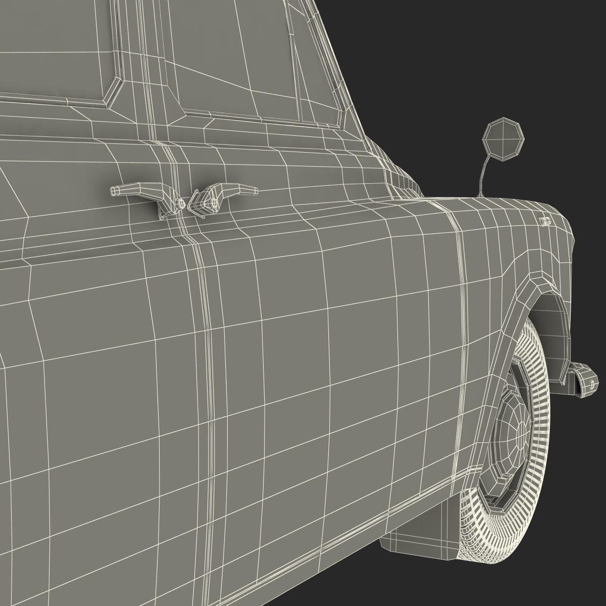 3D London Cab FX4 Rigged