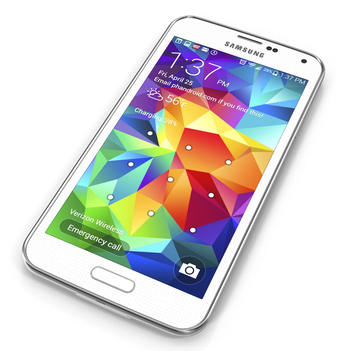 3D Samsung Galaxy S5 White model