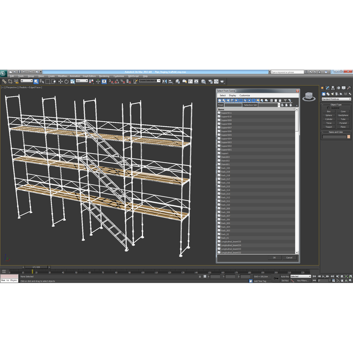 3D Pipe Staging Scaffold