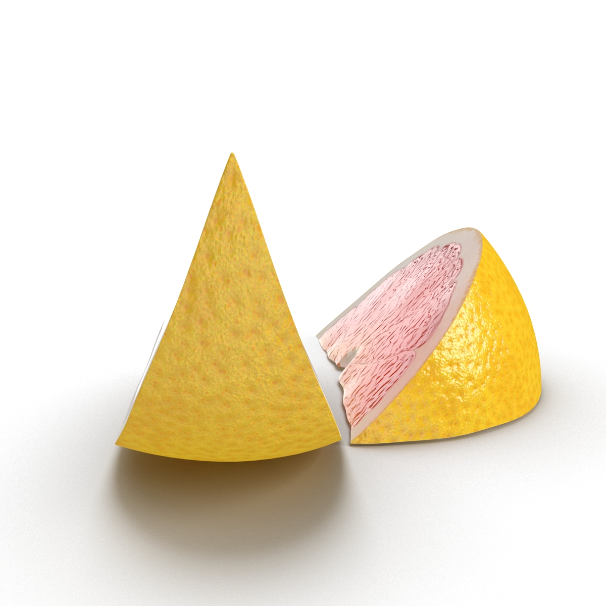 3D Grapefruit Slice