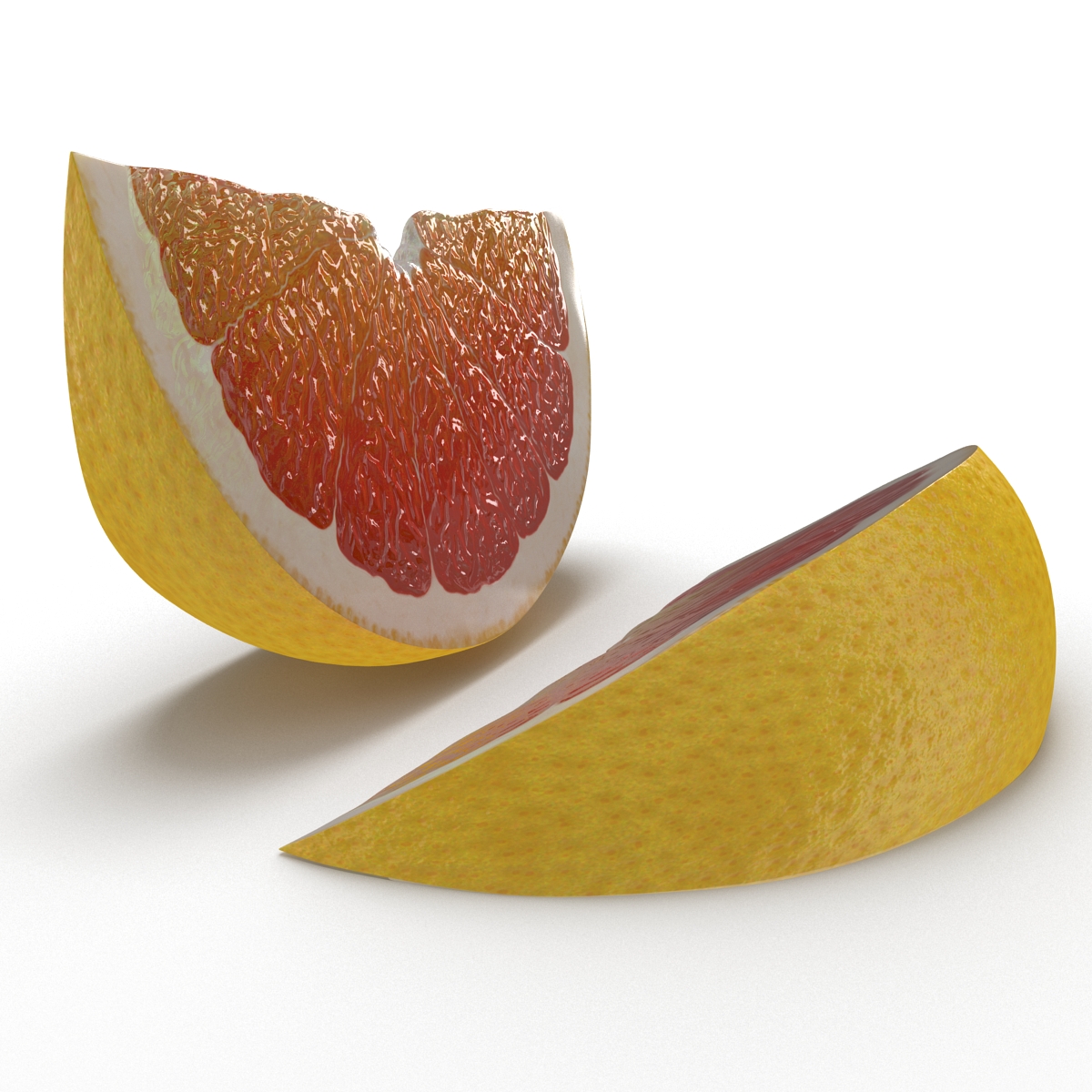 3D Grapefruit Slice 2 model