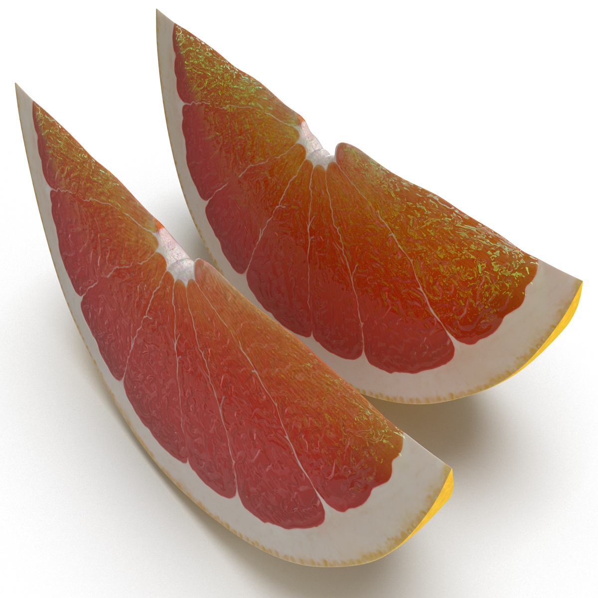 3D Grapefruit Slice 2 model