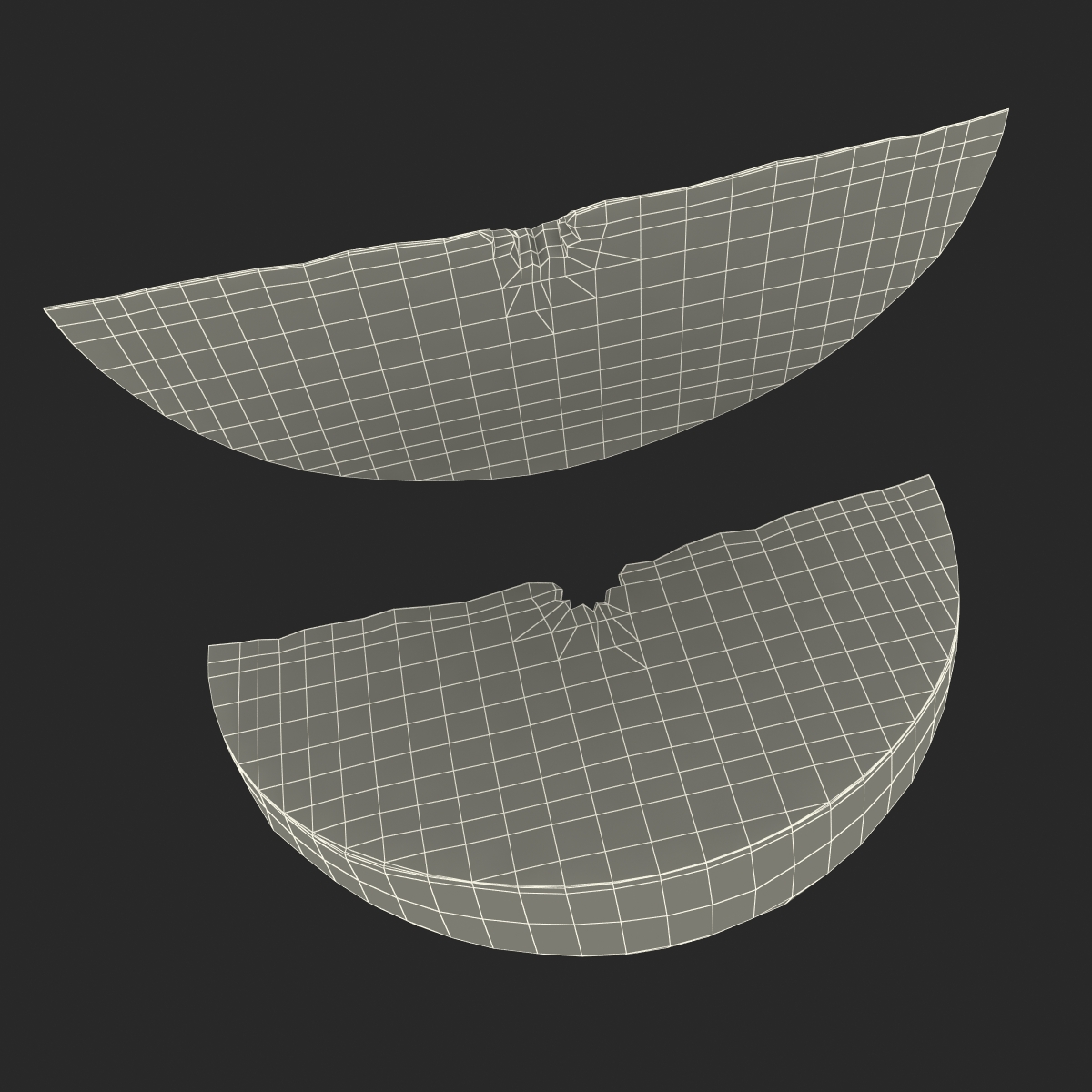 3D Grapefruit Slice 2 model