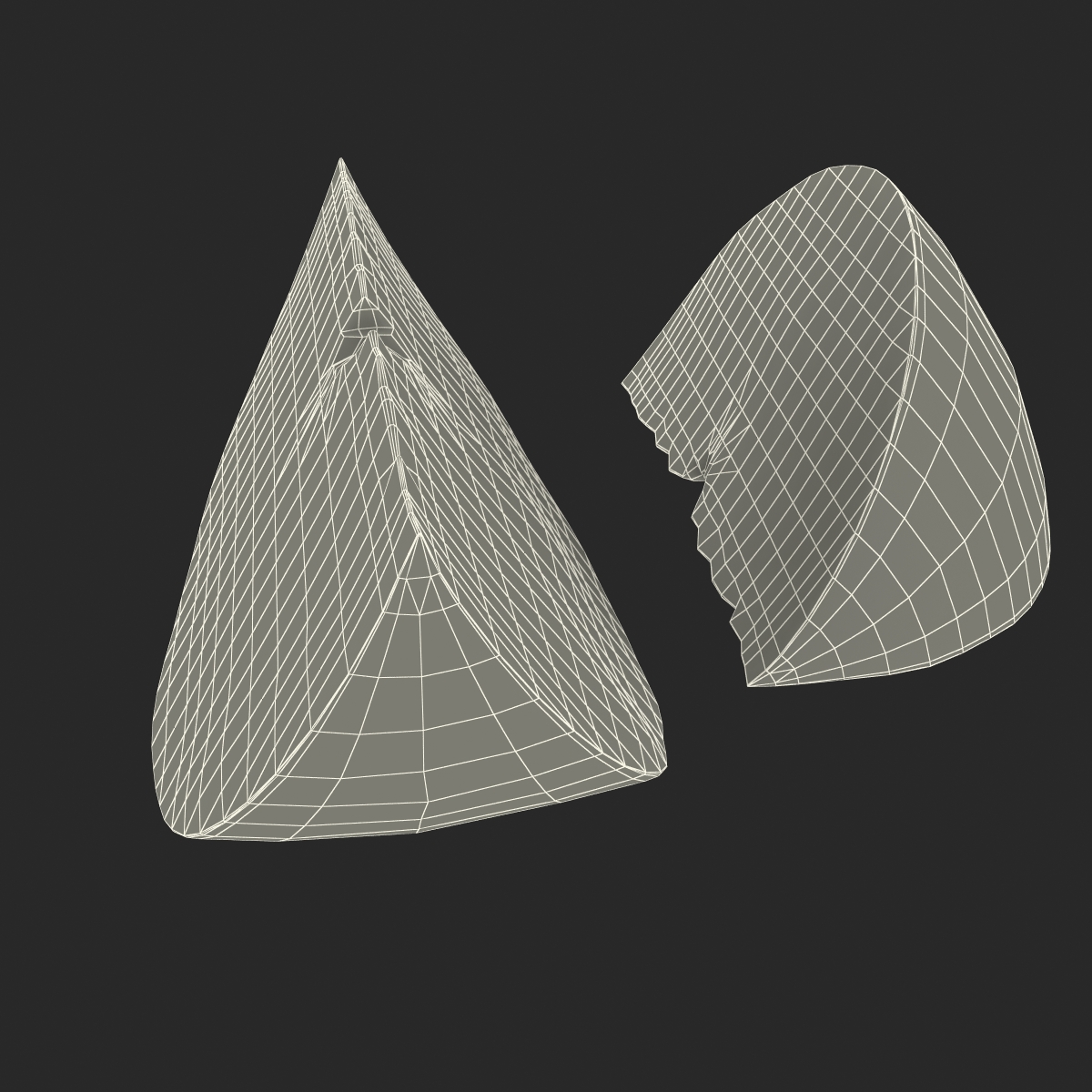 3D Grapefruit Slice 3 model