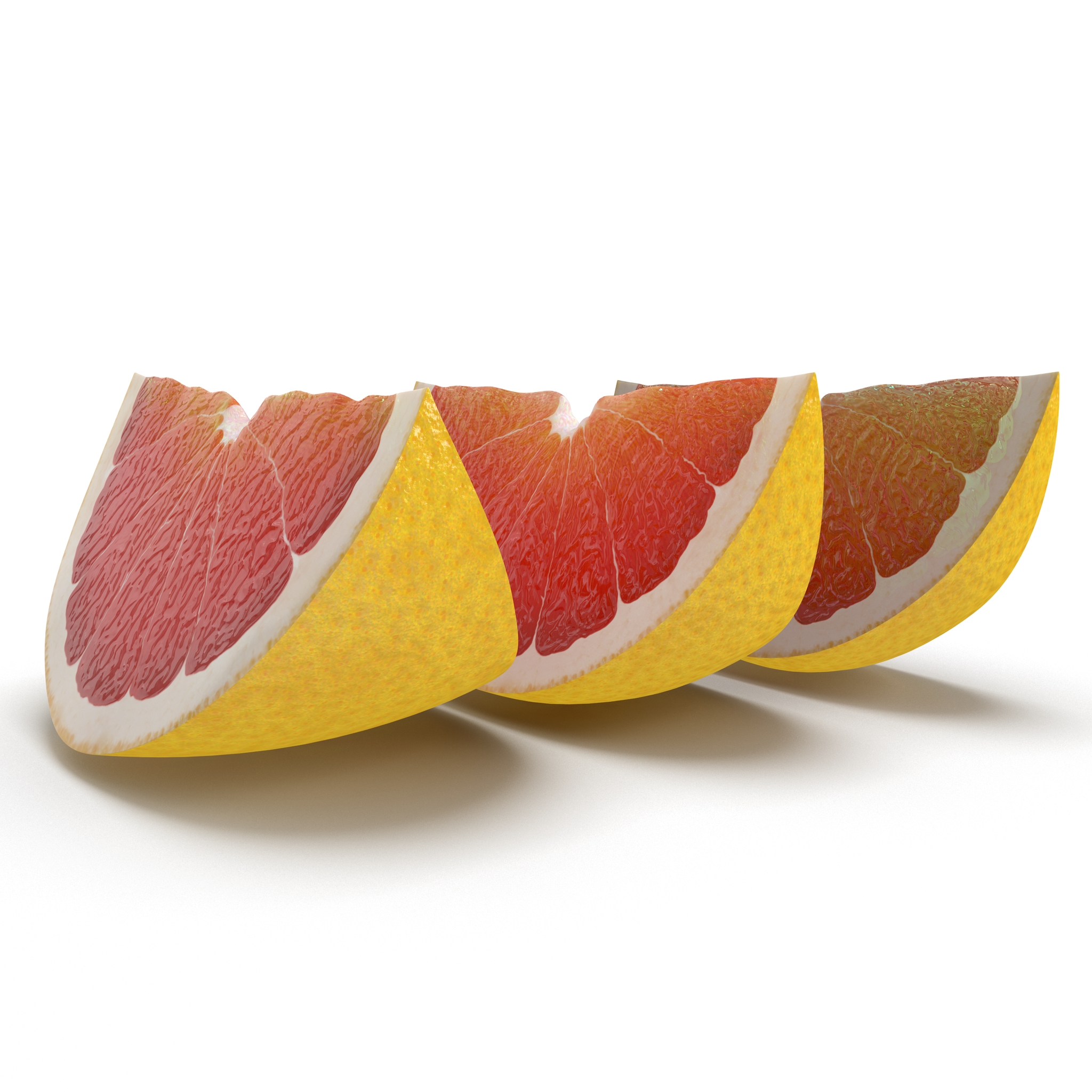 3D model Grapefruit Slice Set