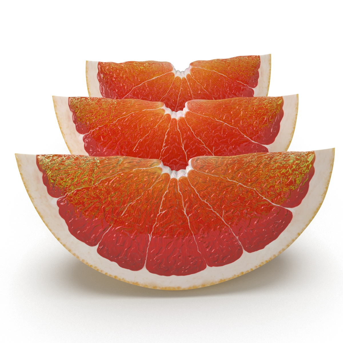 3D model Grapefruit Slice Set